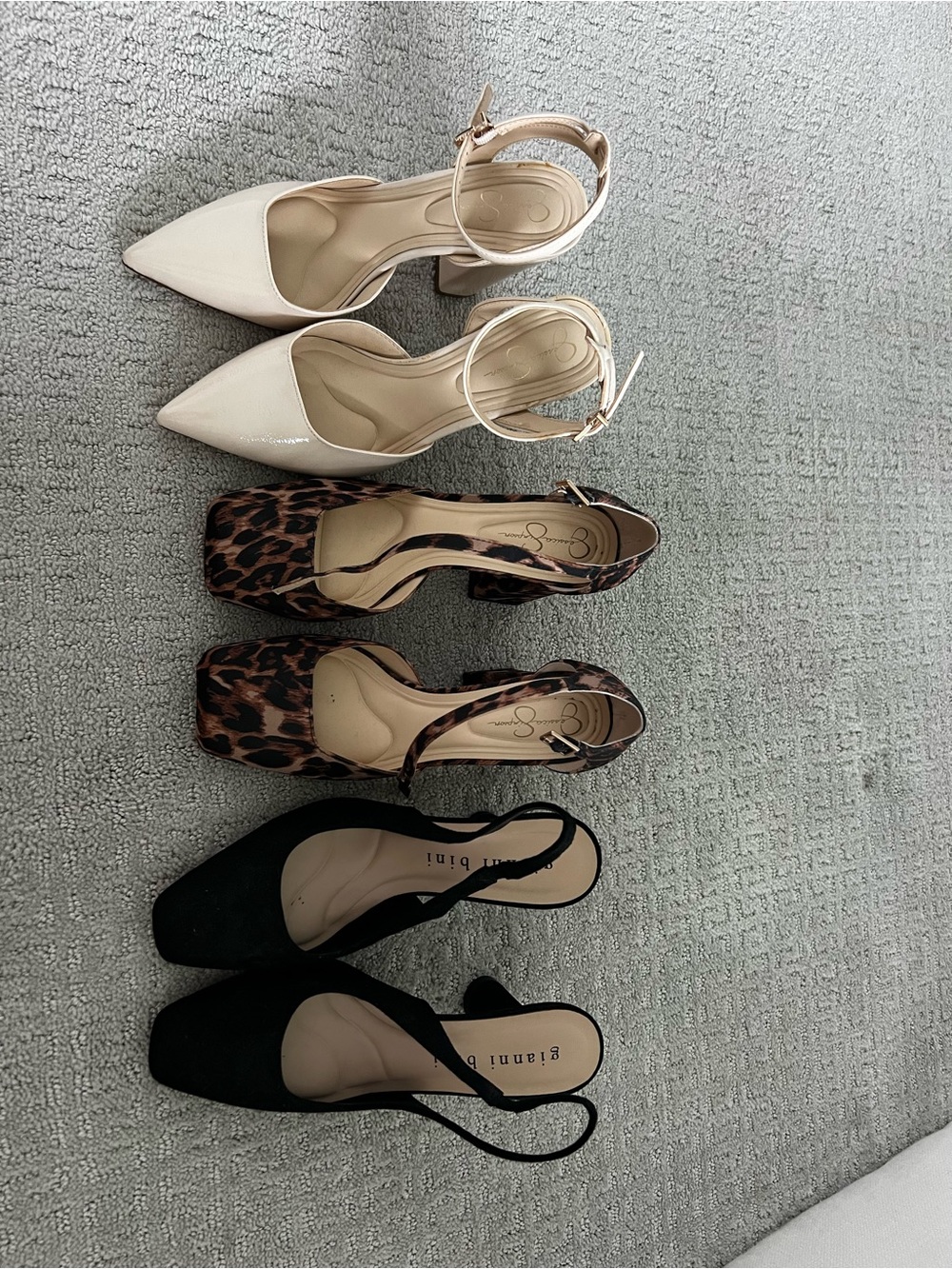 Lot of 3 Pointed Toe Ankle-Strap Pumps